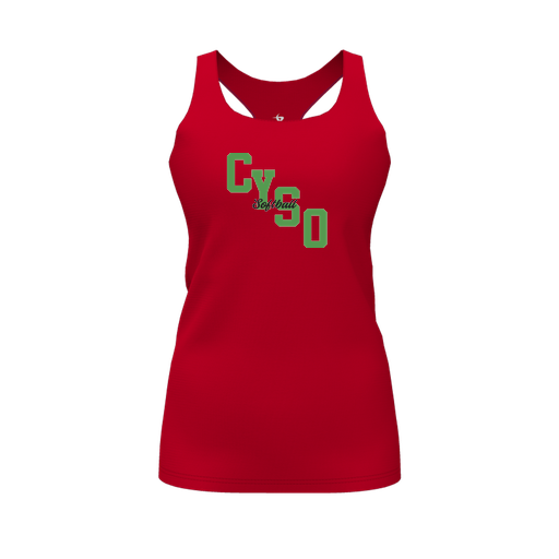 [FT0TRBRD-FYS-LOGO1] Decker Racerback Tank Top (Female Youth S, Red, Logo 1)