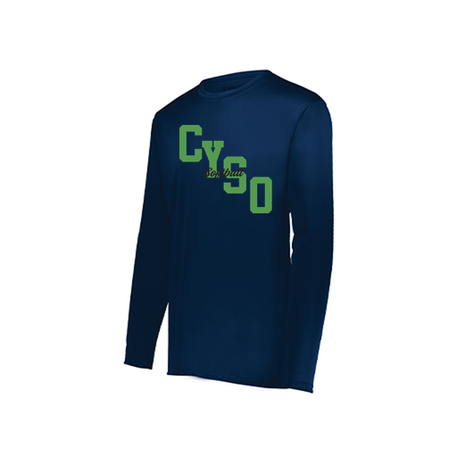 [222822.065.XS-LOGO1] Men's LS Smooth Sport Shirt (Adult XS, Navy, Logo 1)