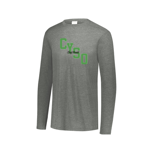 [FTLCUBGY-AXS-LOGO1] Decker Men's Tri-Blend T-Shirt - Long Sleeve (Adult XS, Gray, Logo 1)