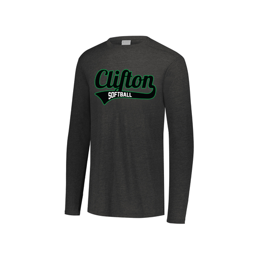 [FTLCUBBK-YS-LOGO2] Decker Youth Tri-Blend T-Shirt - Long Sleeve (Youth S, Black, Logo 2)